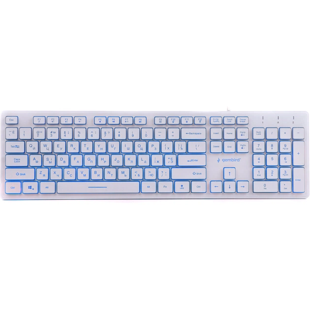 Клавіатура Gembird KB-UML3-01-W-UA USB White (KB-UML3-01-W-UA) - зображення 1