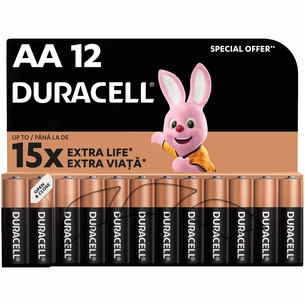 Батарейка Duracell AA лужні 12 шт. в упаковці (5000394006546 / 81551275) изображение 1