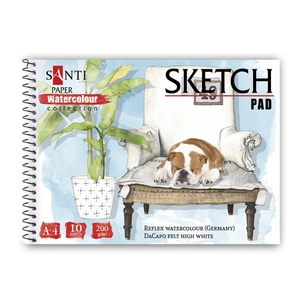 Альбом для малювання Santi для акварелі Animals, А4 10 аркушів, 200г/м2 (130516) зображення 1