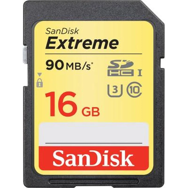 Карта пам'яті SanDisk 16GB SDHC class 10 UHS-I U3 (SDSDXNE-016G-GNCIN) - изображение 1