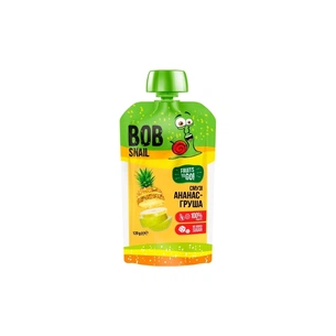 Дитяче пюре Bob Snail Равлик Боб Смузі Ананас-Груша, пастеризоване, 120 г (4820219343653) зображення 1