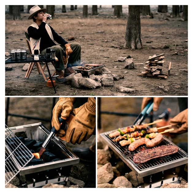 Гриль-барбекю Naturehike Mini Picnic BBQ Grill NH20CJ006 Сталь (6927595767672) - picture 7