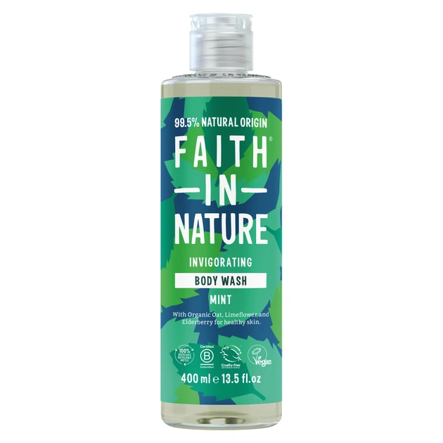 Гель для душа Faith in Nature Натуральный С мятой 400 мл (708002403774) - изображение 1
