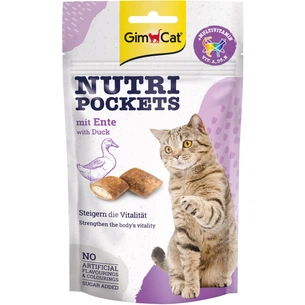 Ласощі для котів GimCat Nutri Pockets Качка + Мультивітамін 60 г (4002064419220/4002064419312) зображення 1