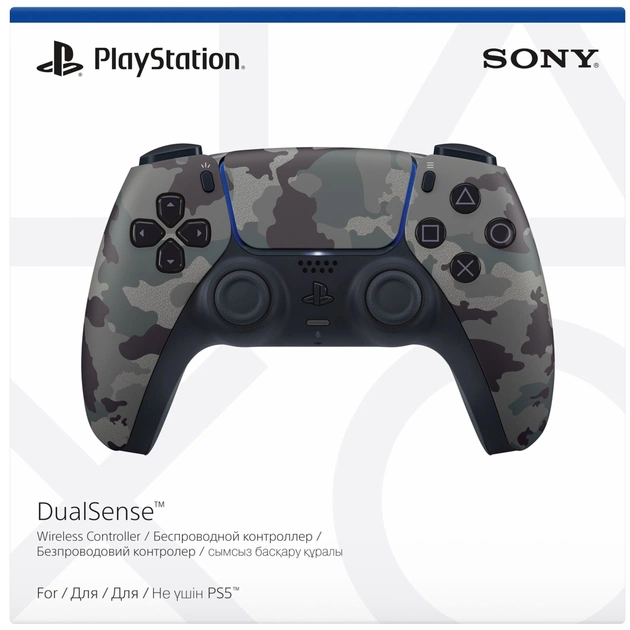 Геймпад Sony Playstation DualSense Bluetooth PS5 Grey Camo (1000040244) - picture 7