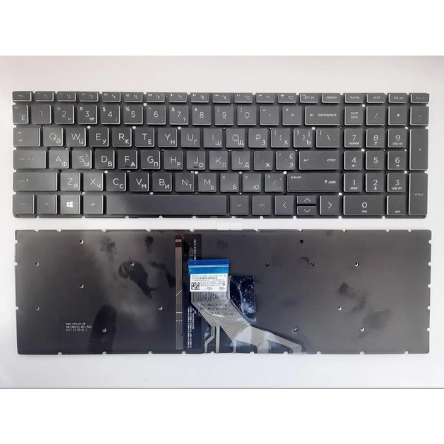 Клавіатура ноутбука HP Pavilion 15-DA; 250/255 G7 черная,подсв (A46126) - зображення 1
