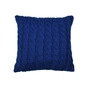 Подушка Прованс в'язана декоративна Коси синя 33х33 см (027421) - зменшене зображення 1