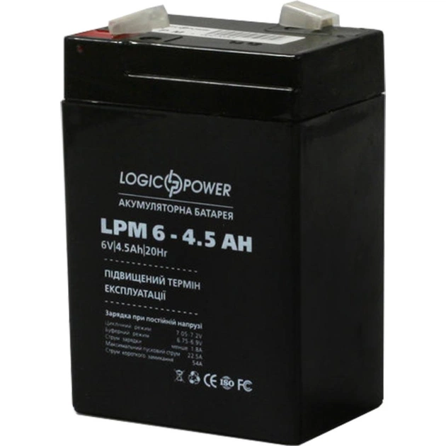 Батарея до ДБЖ LogicPower LPM 6В 4.5 Ач (3860) - picture 2