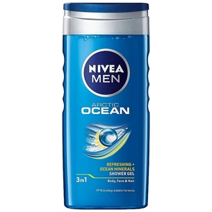 Гель для душу Nivea Men 3 в 1 Arctic Ocean Для тіла, обличчя та волосся 250 мл (4005900654250/4006000009391) зображення 1