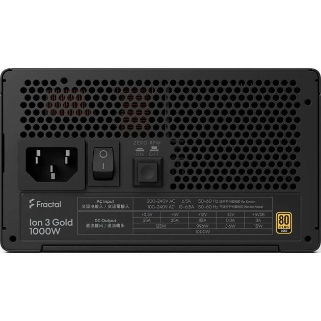 Блок питания Fractal Design 1000W Ion 3 Gold (FD-P-IA3G-100-EU) - изображение 4