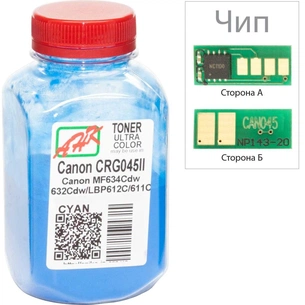 Тонер Canon MF610/630 35г Cyan +chip AHK (3203121) зображення 1