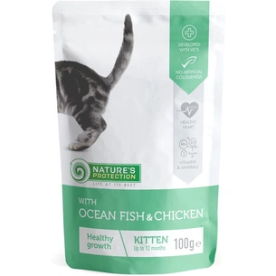 Вологий корм для кішок Nature's Protection with Ocean fish and Chicken 100 г (KIK45688) зображення 1