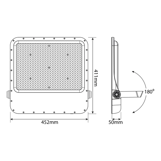 Прожектор Videx LED  PREMIUM F2 400W 5000K 220V (VL-F2-4005G) - picture 6