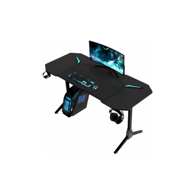 Комп'ютерний стіл GT Racer T-1211 Black (T-1211 (120x60x73) Black) - picture 1