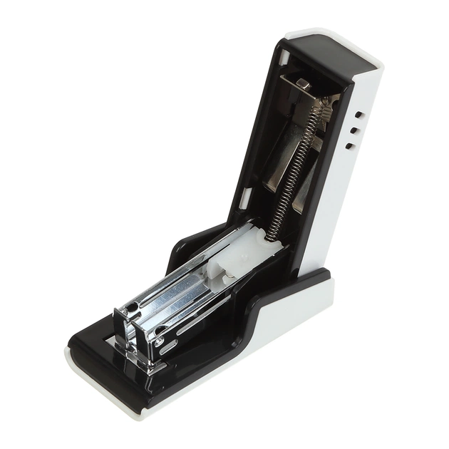 Степлер Buromax пластиковий МІНІ, 20 аркушів, (скоби №24; 26), 67,4 х 32,2 х 43,1 мм, білий (BM.4218-12) - picture 3