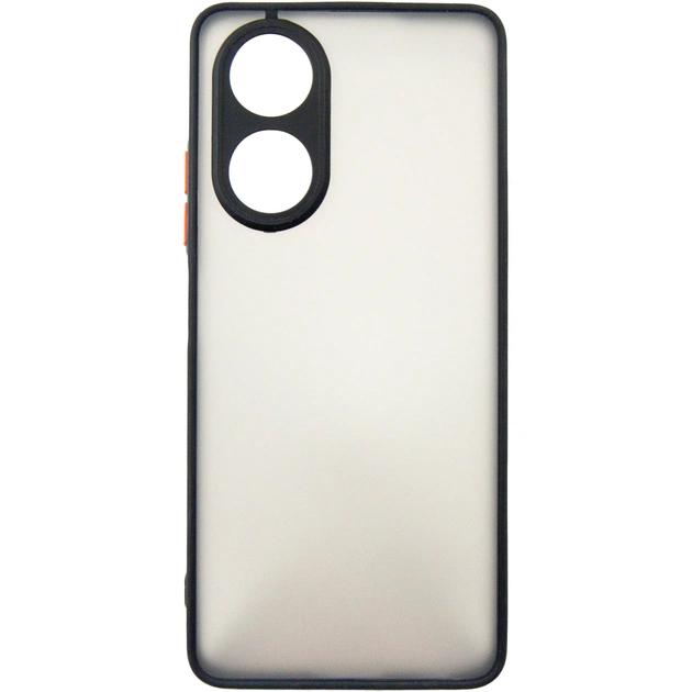 Чохол до мобільного телефона Dengos Matte OPPO A58 4G (black) (DG-TPU-MATT-132) - зображення 1