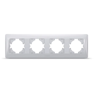 Рамка Videx BINERA срібний шовк 4 поста (VF-BNFR4H-SS) изображение 1