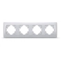 Рамка Videx BINERA срібний шовк 4 поста (VF-BNFR4H-SS) - уменьшенное изображение 1