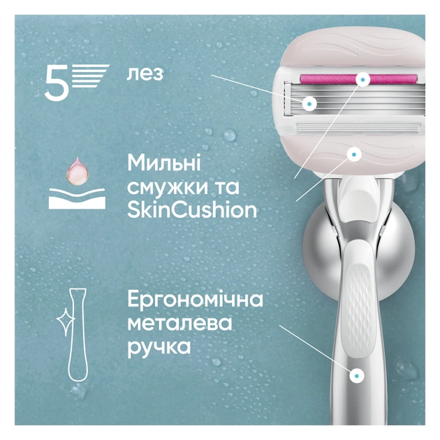 Бритва Gillette Venus PRO ComfortGlide Sugarberry Scented з 3 змінними картриджами + Гачок (8700216970020) - зображення 4