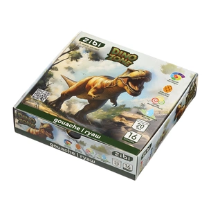 Гуашеві фарби ZiBi KIDS Line -2 DINO 16 кольорів х 20 мл (ZB.6631) зображення 1