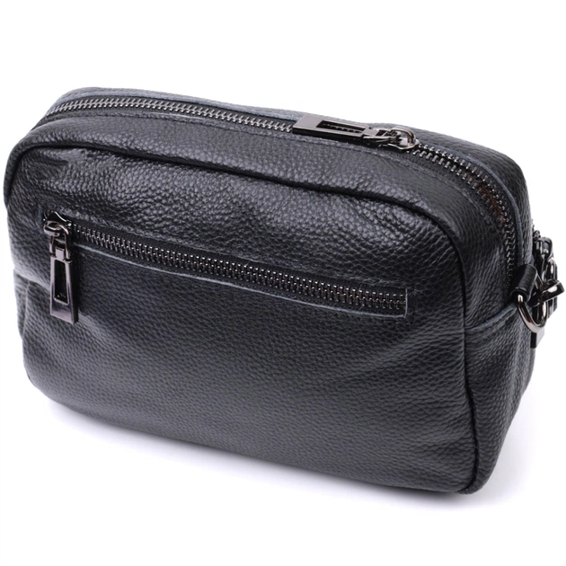 Сумка Vintage З натуральної шкіри Чорна (22634) - зображення 2