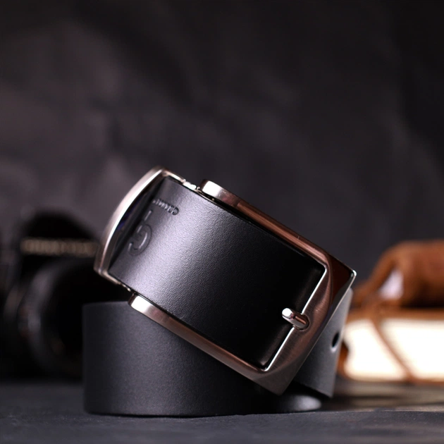 Ремінь Grande Pelle Брючний з натуральної шкіри Чорний (11675) - зображення 9