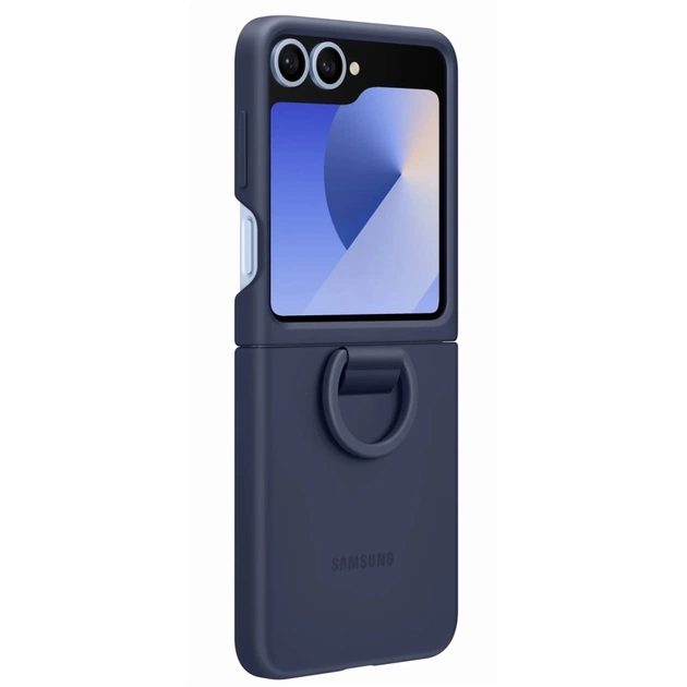 Чохол до мобільного телефона Samsung Silicone Cover with Ring Samsung Galaxy Flip 6 Navy (EF-PF741TNEGUA) - зображення 1
