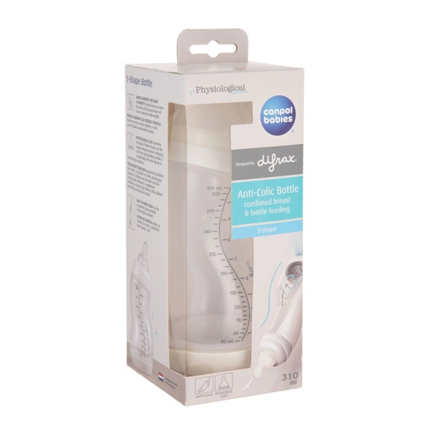Бутылочка для кормления Canpol babies S-Shape антиколікова широкоотворова 310 мл (24/200) - изображение 3