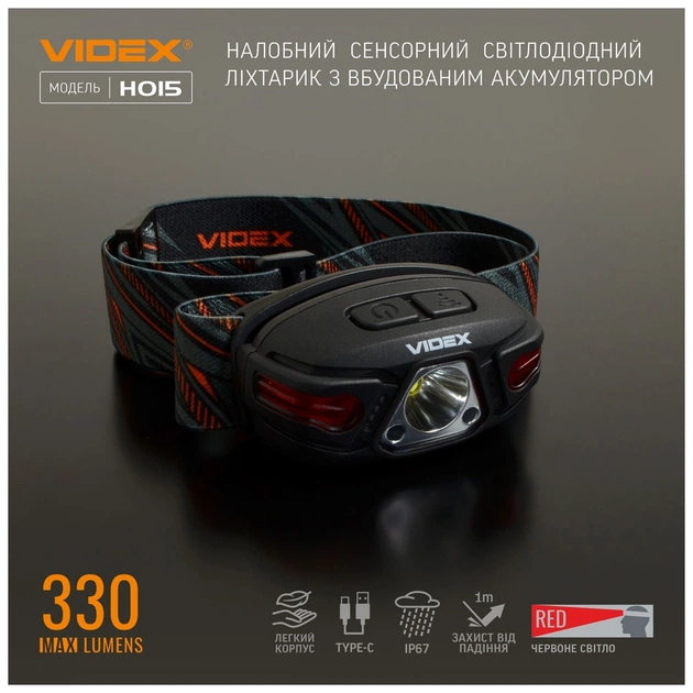 Ліхтар Videx 330Lm 5000K (VLF-H015) - зображення 3
