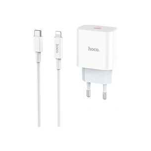 Зарядний пристрій HOCO C76A Plus Speed Source USB-C PD20W + cable USB-C to Lightning White (6931474746924) зображення 1