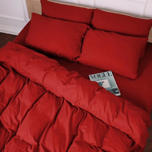 Постільна білизна MirSon 009 Red Фланель 2 x 160 x 220 Сімейний Євро (2200009651670) - picture 5