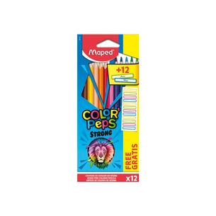 Олівці кольорові Maped COLOR PEPS Classic, 12 кольорів + 12 наклейок (MP.862725) зображення 1