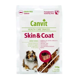 Ласощі для собак Canvit Skin and Coat для здоров'я шкіри та шерсті з лососем 200 г (8595602508778) зображення 1