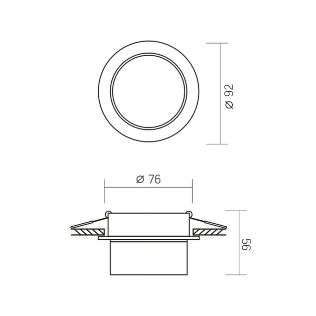 Світильник точковий Videx під лампу GU10 врізний Круглий Білий (VL-SPF11R-W) - picture 2