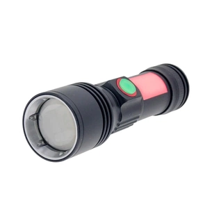 Ліхтар Quantum Adept 10W LED zoom +COB з USB+ Li-ion18650/2600mAh (QM-FL1031-18650/2600) зображення 1