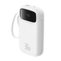 Батарея універсальна Baseus QPow2 20000mAh 30W, with 2*Type-C Cable, White (P10055009213-00) - зменшене зображення 4
