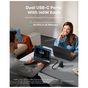 Зарядний пристрій Anker Laptop GaN 140W 3xUSB-C PD3.1 + USB-A + display + cable Black (B2697GZ1) - зменшене зображення 3