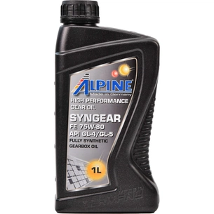 Трансмісійна олива Alpine Syngear 75W-80 FE GL-4/GL-5 1л (1585-1) зображення 1