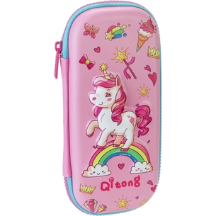 Пенал Cool For School 1 відділення з органайзером рожевий (QT-5770-Pink) зображення 1