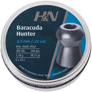 Пульки H&N Baracuda Hunter, 5,5 мм ,1.18г, 200шт/уп (92175500003) зображення 1