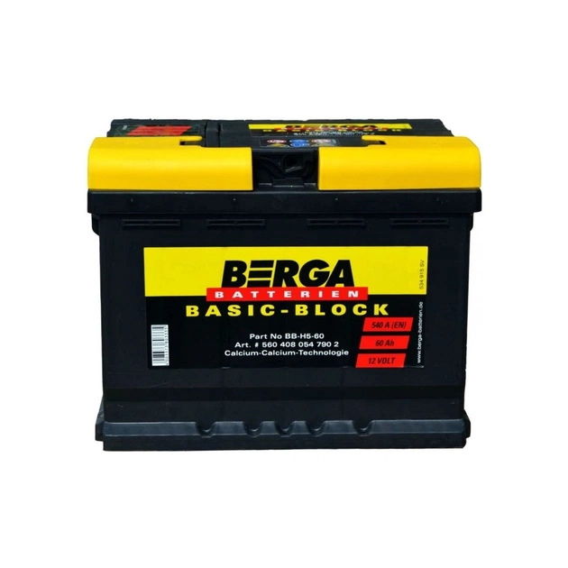 Аккумулятор автомобильный Berga Blue Dynamic 60Аh без нижн. бурта (4003373803465) - изображение 1