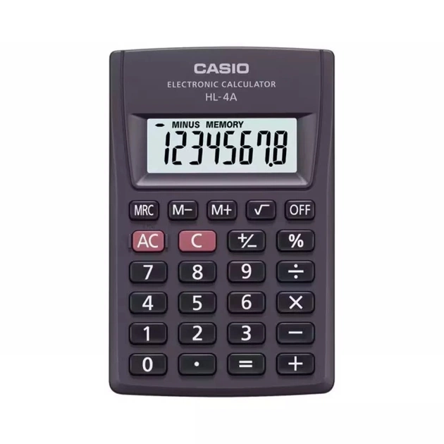 Калькулятор Casio HL-4A-W-EP, чорний (CALC-CAS-HL-4A-W-EP) - picture 1