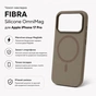 Чохол до мобільного телефона BeCover FIBRA Silicone OmniMag Apple iPhone 17 Pro Brown (716214) - зменшене зображення 3