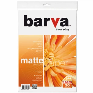 Фотопапір Barva A4 Everyday matted 190г 20с (IP-AE190-290) зображення 1