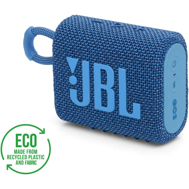Акустична система JBL Go 3 Eco Blue (JBLGO3ECOBLU) - изображение 1
