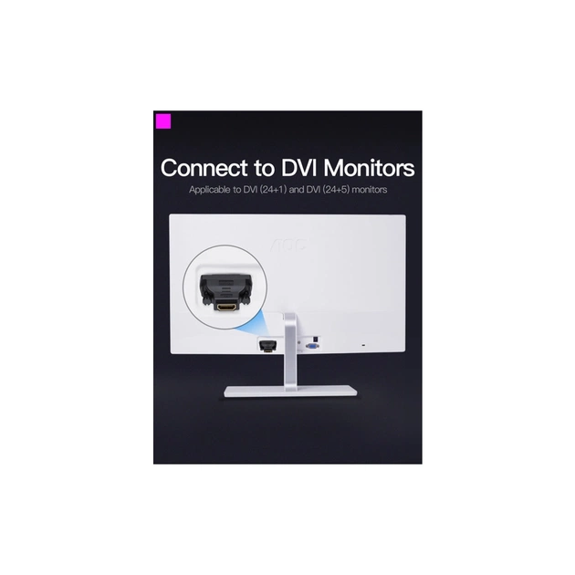 Перехідник DVI(24+1) Male to HDMI Female black Vention (ECDB0) - зображення 6
