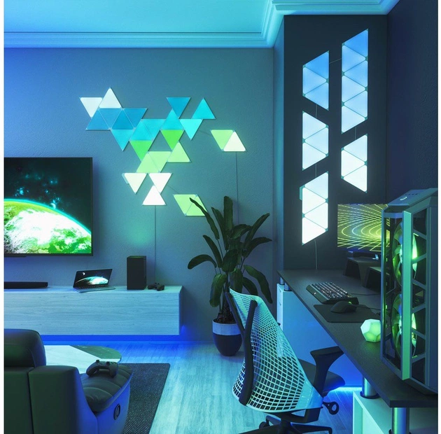 Розумна система освітлення Nanoleaf Shapes Triangles Starter Kit Apple HomeKit, 15 шт. (NL47-6002TW-15PK) - picture 4