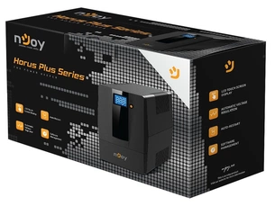 ИБП NJOY Horus Plus 600 (PWUP-LI060H1-AZ01B) Lin.int., AVR, 2 x евро, USB, LCD, пластик изображение 1