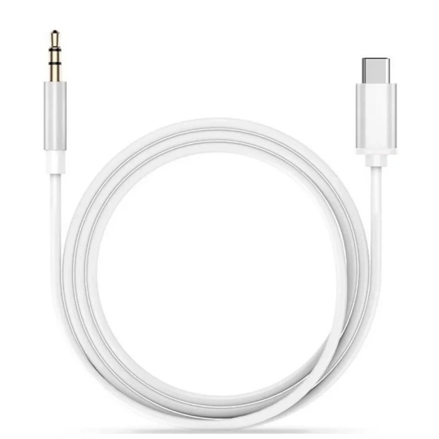 Перехідник USB-C M to 3.5mm F 1.0m white XoKo (AUX-002-WH) - зображення 1