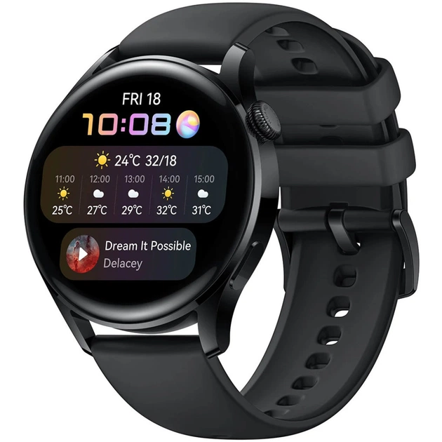 Смарт-годинник Huawei Watch 3 Black (55026820) - зображення 1